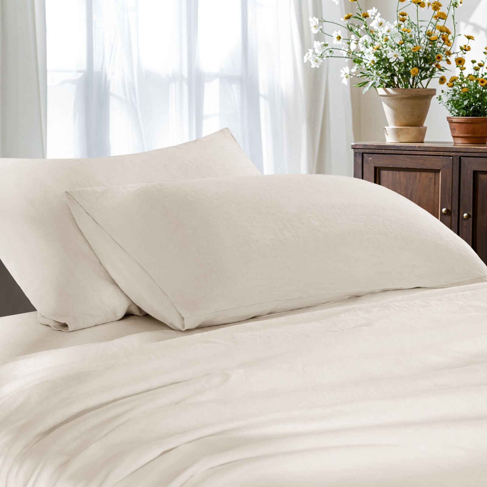 Foto 7 | Juego De Fundas De Almohada Sonoro Kate 100% Lino Francés De 20 X 30 Cm (paquete De 2) - Venta Internacional.