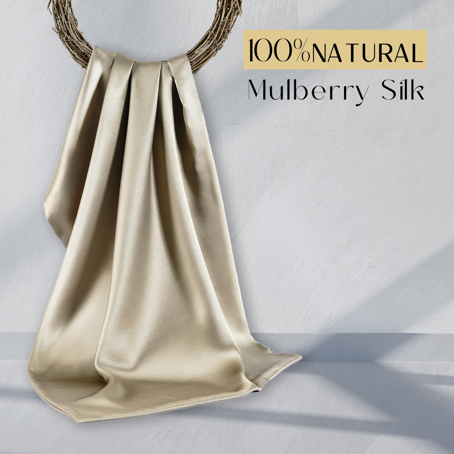 Foto 2 | Funda De Almohada De Seda Zimasilk 100% Pura Mulberry Silk Queen Taupe - Venta Internacional.