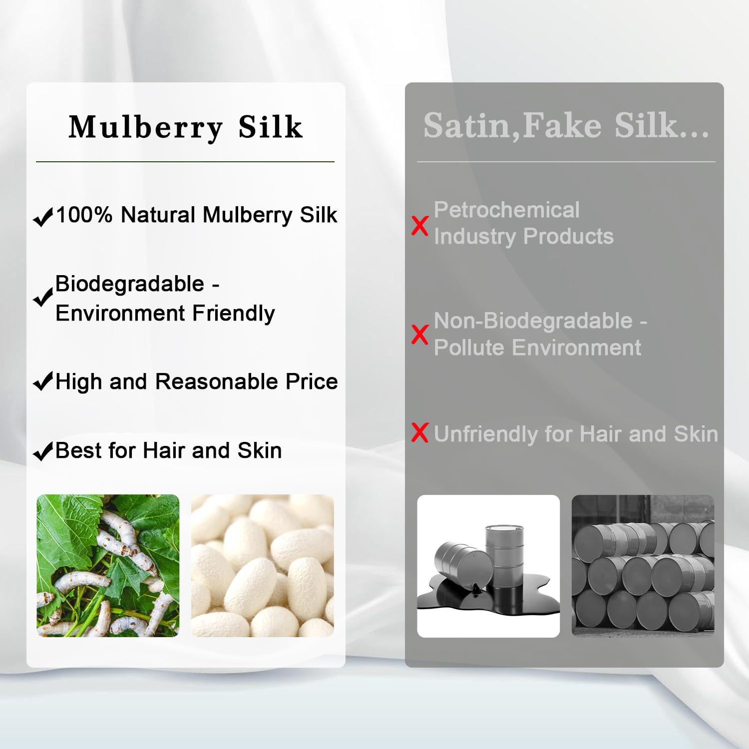 Foto 5 | Funda De Almohada De Seda Zimasilk 100% Pura Mulberry Silk Queen Taupe - Venta Internacional.