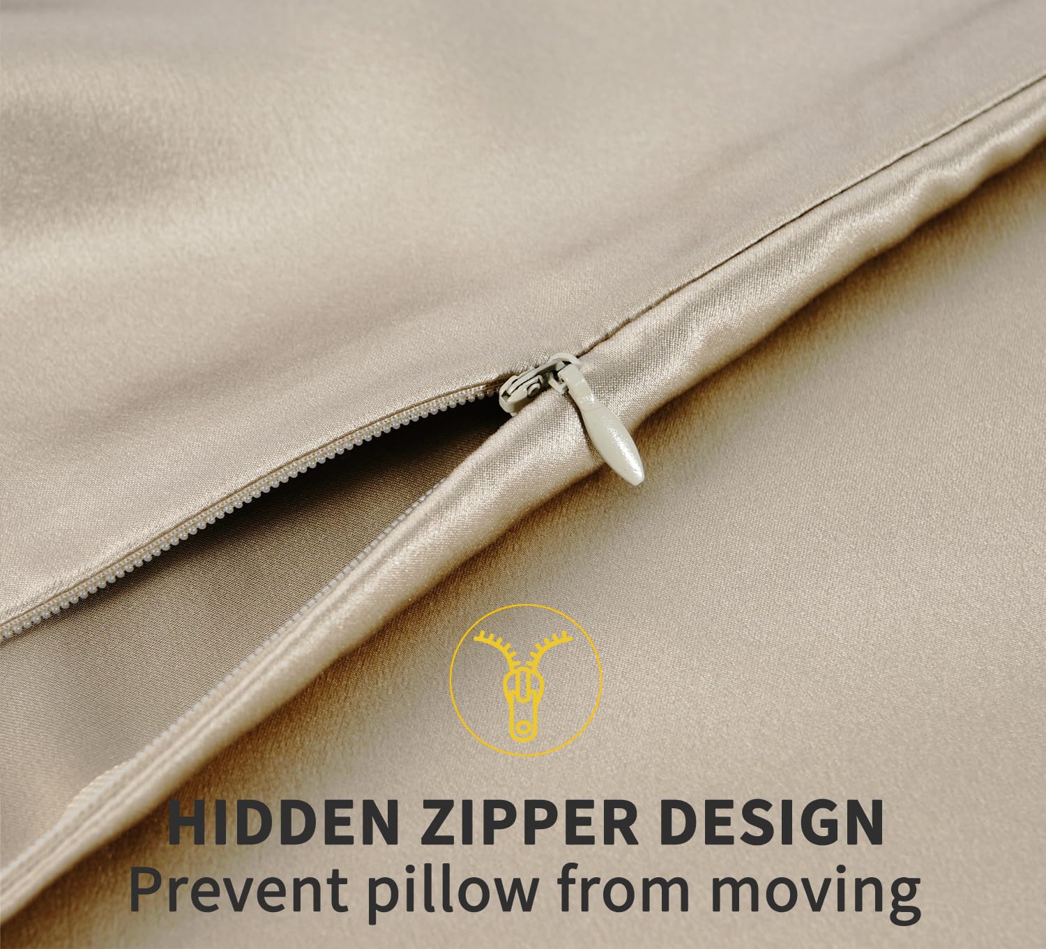 Foto 7 | Funda De Almohada De Seda Zimasilk 100% Pura Mulberry Silk Queen Taupe - Venta Internacional.