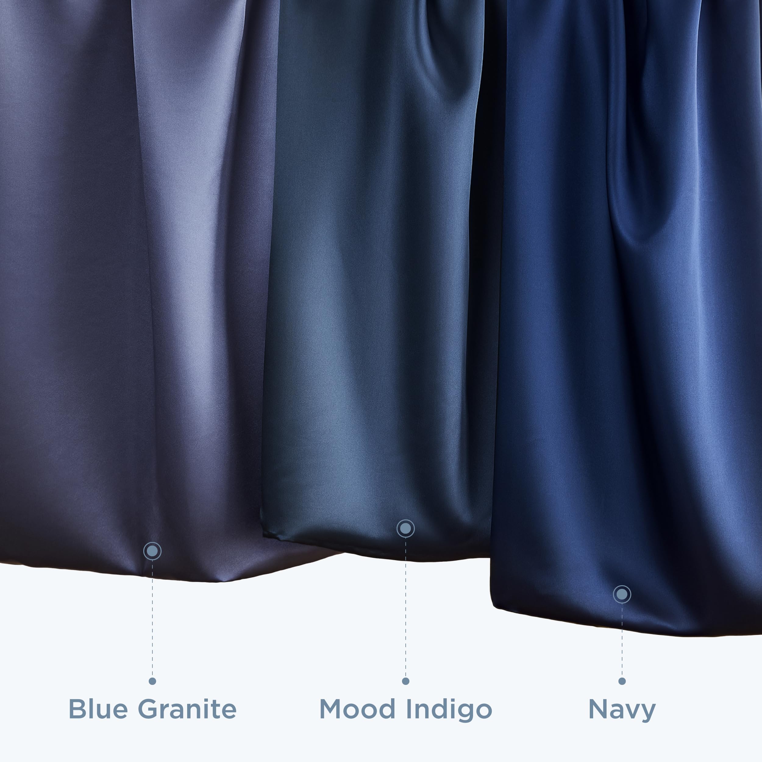 Foto 7 pulgar | Juego De 2 Fundas De Cama De Satén Para Cama, Tamaño Queen, Color Azul Marino - Venta Internacional.