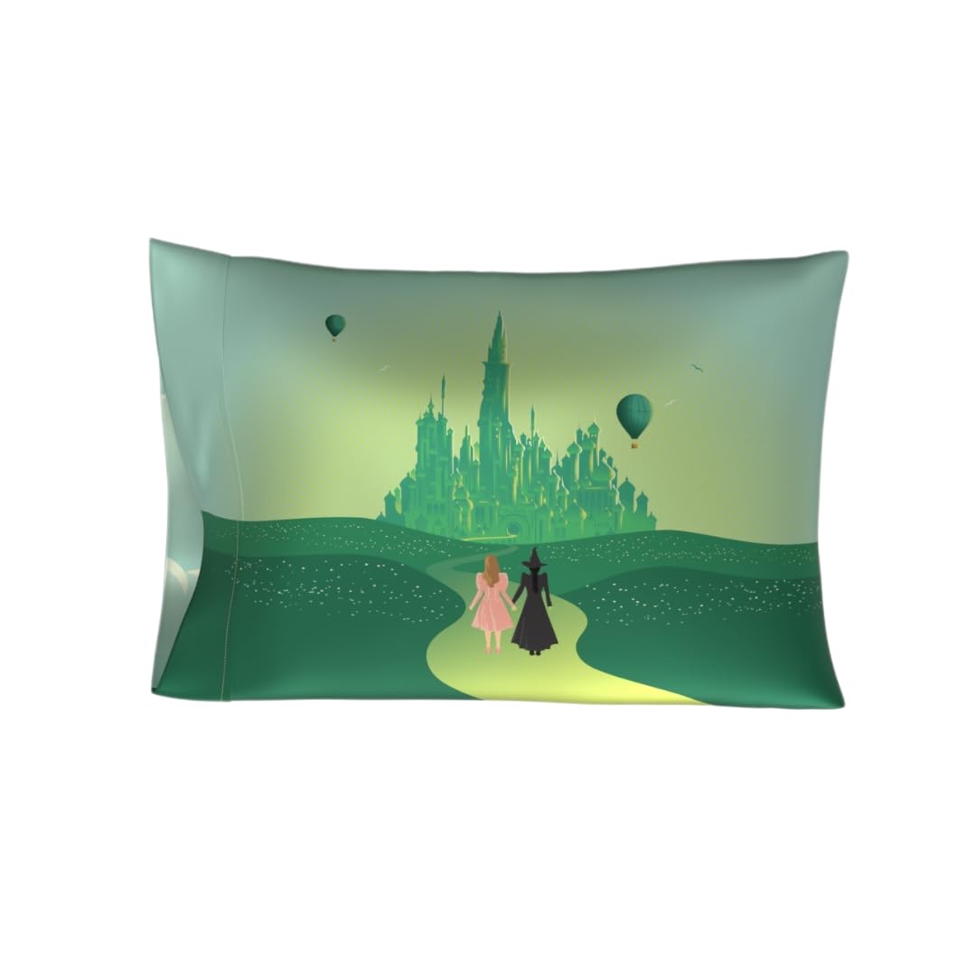 Foto 2 pulgar | Funda De Almohada Franco Wicked Elphaba Y Glinda Satinada 20x30 - Venta Internacional.