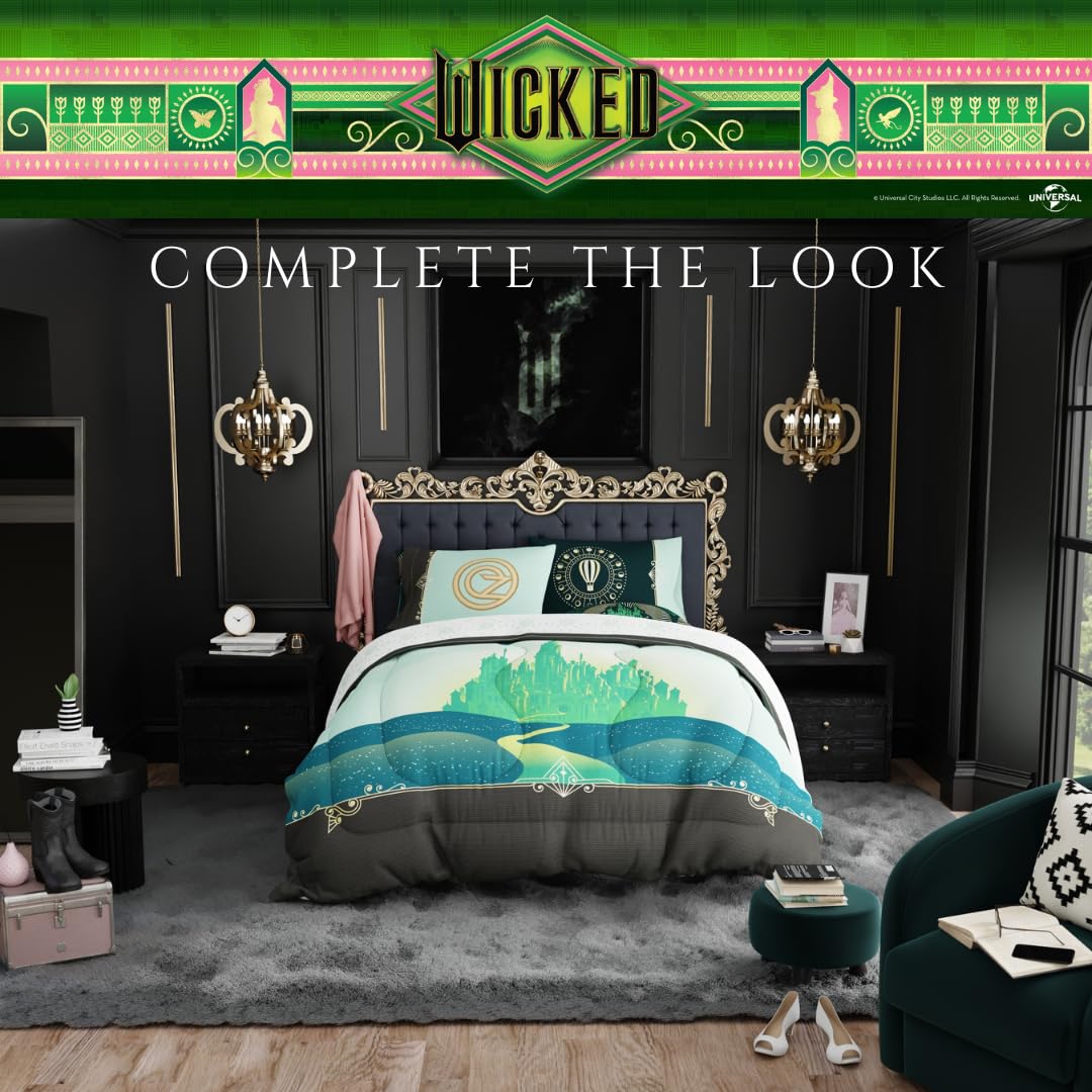 Foto 5 | Funda De Almohada Franco Wicked Elphaba Y Glinda Satinada 20x30 - Venta Internacional.