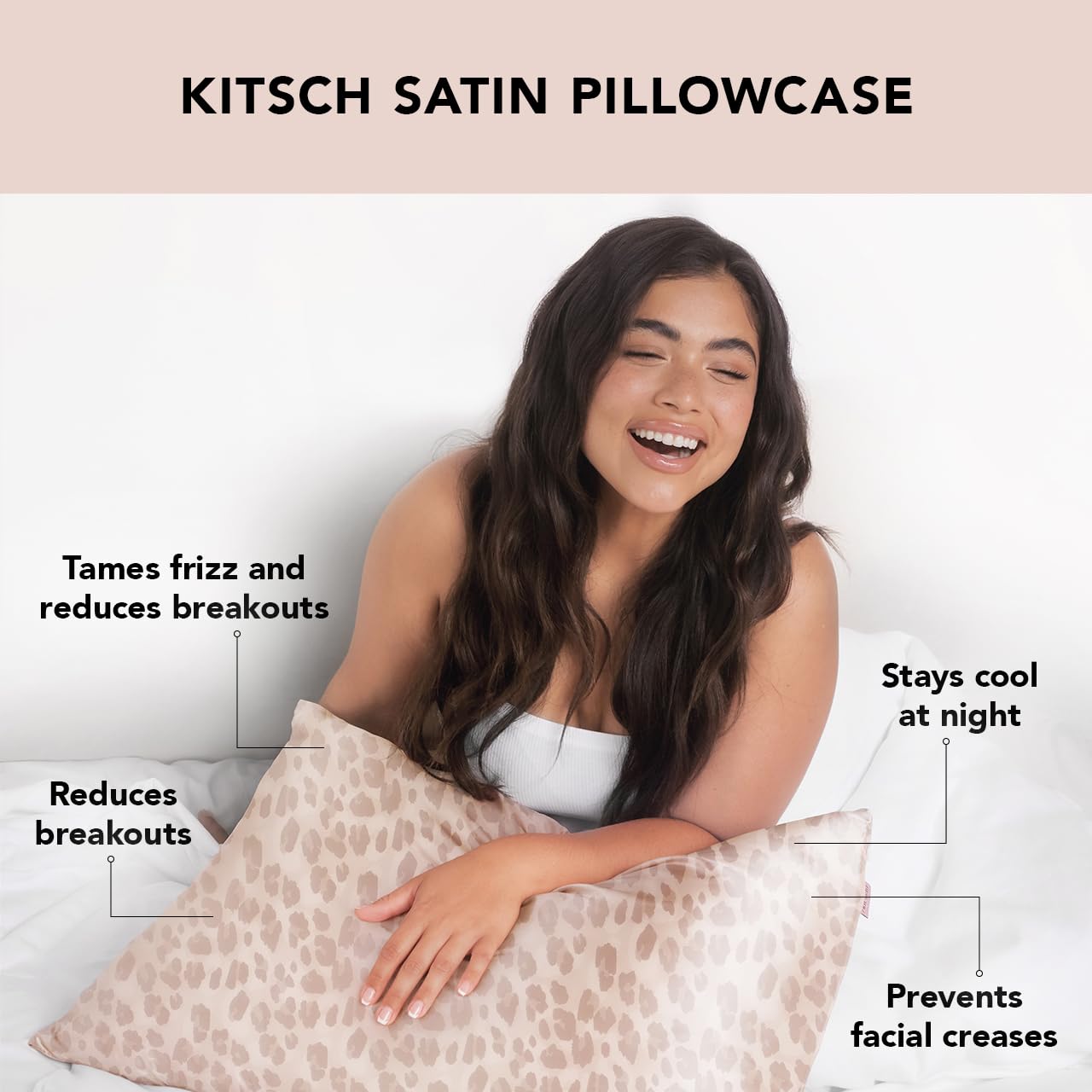 Foto 4 pulgar | Funda De Almohada Kitsch Satinada Con Cremallera Para Almohada Tamaño Queen - Venta Internacional.