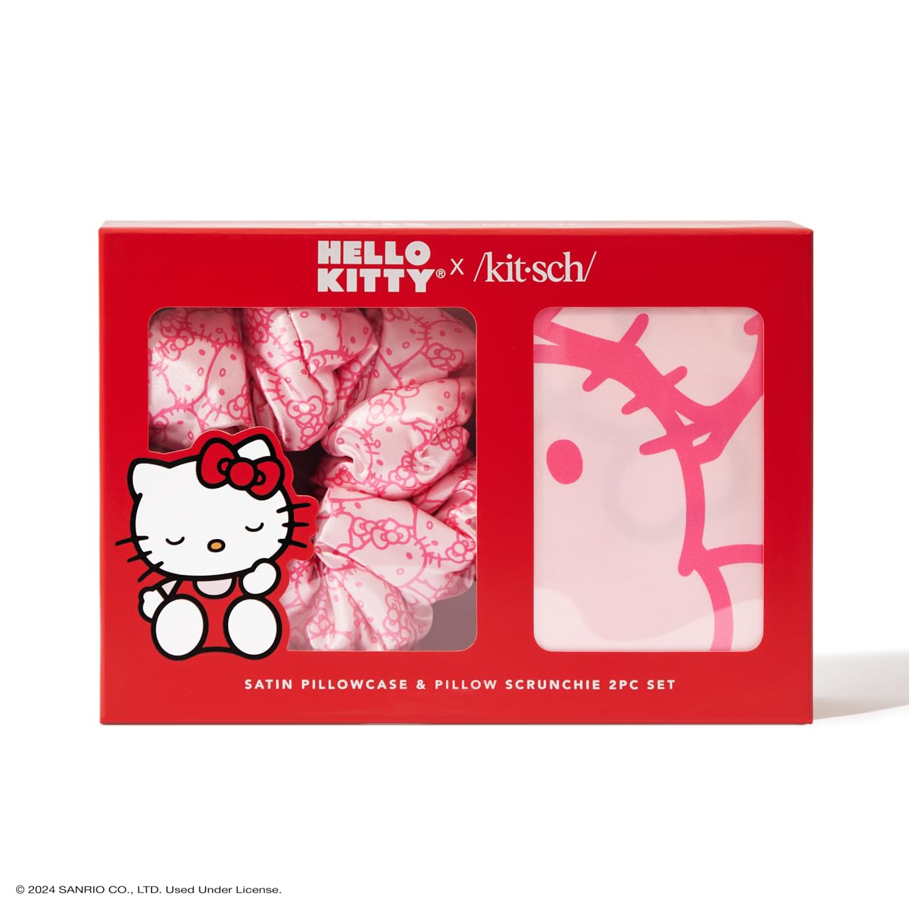 Foto 6 pulgar | Set De Fundas De Almohada Kitsch Hello Kitty Satinadas Con Coleteros - Venta Internacional.