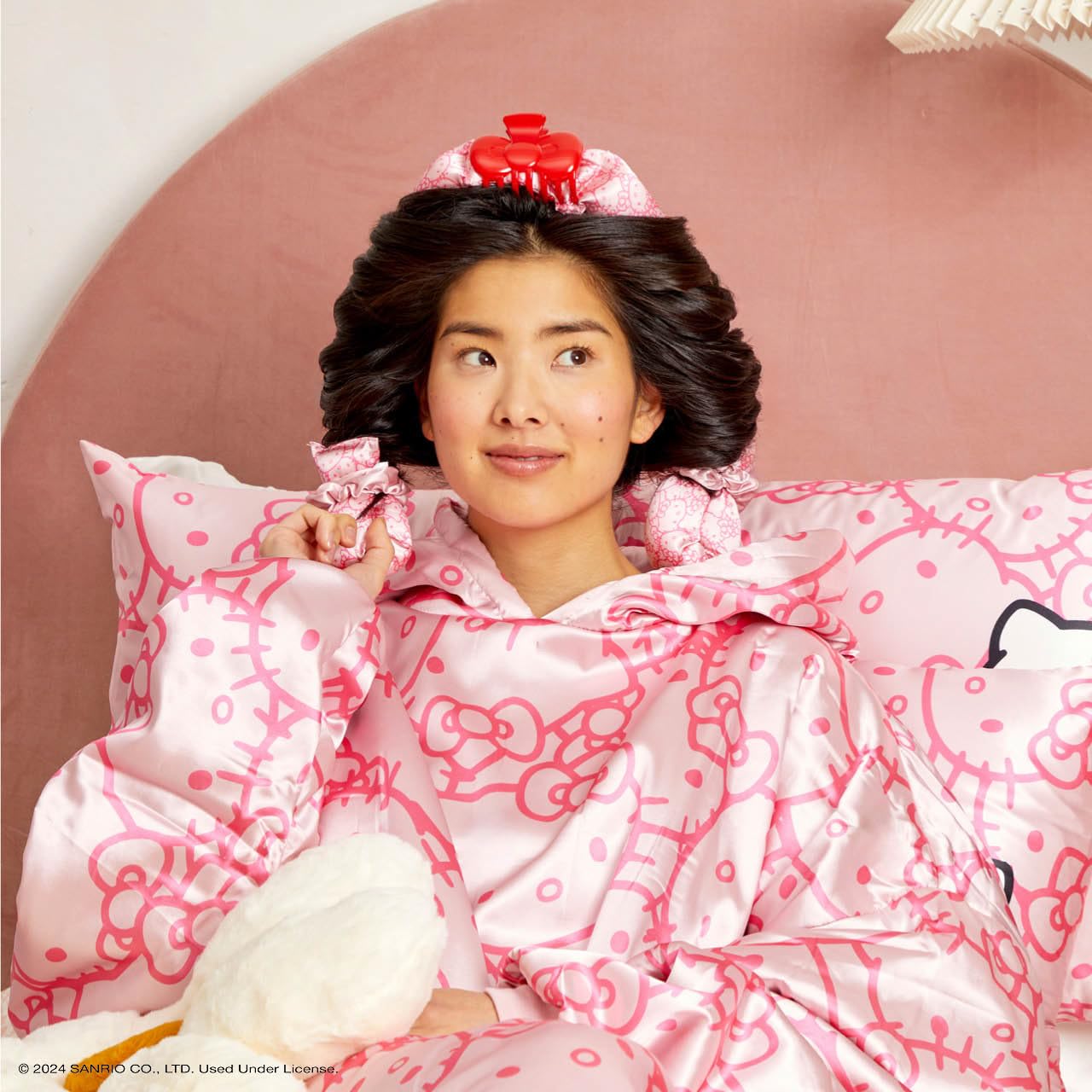 Foto 6 | Set De Fundas De Almohada Kitsch Hello Kitty Satinadas Con Coleteros - Venta Internacional.