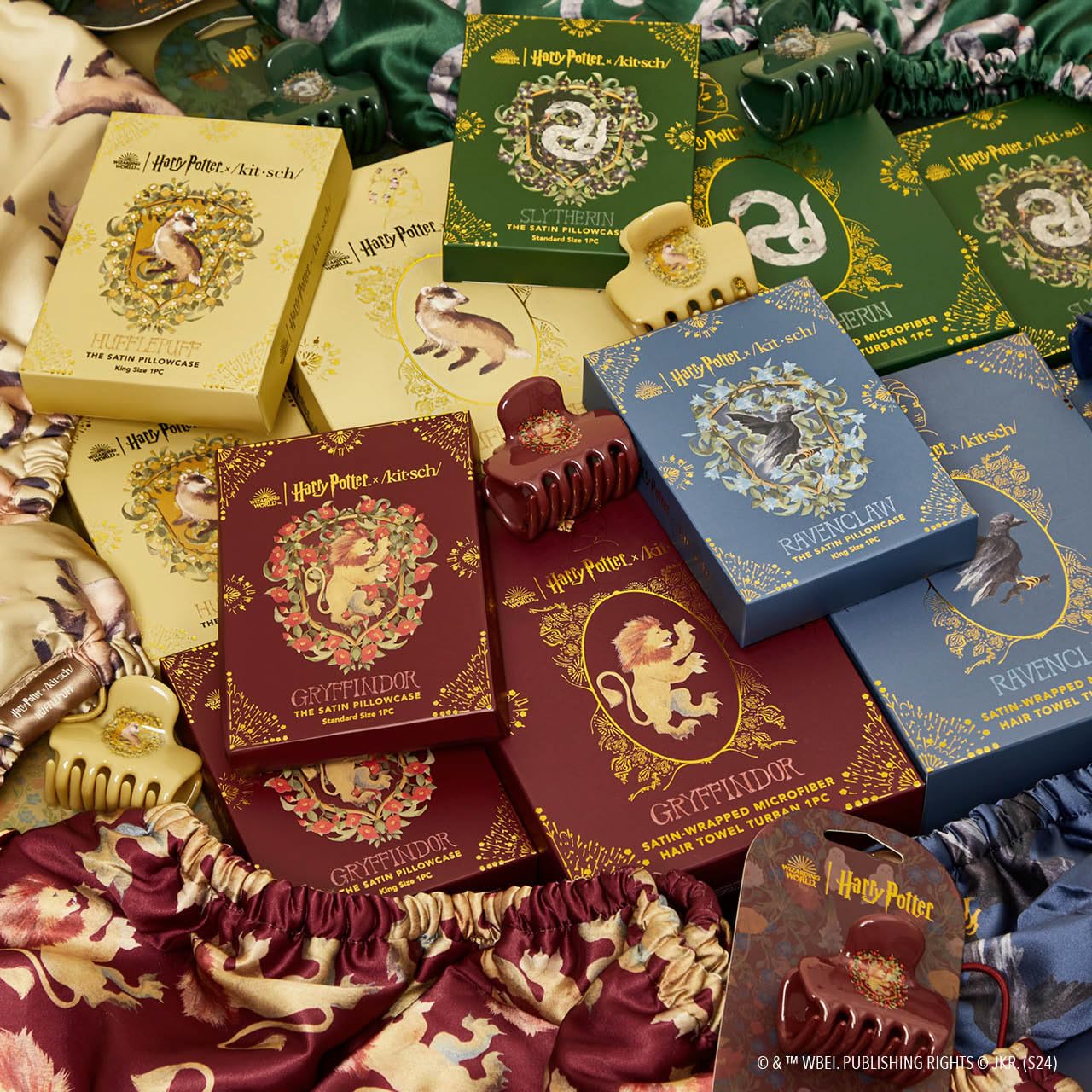 Foto 8 pulgar | Funda De Almohada Kitsch X Harry Potter Gryffindor Satinada, Tamaño King - Venta Internacional.