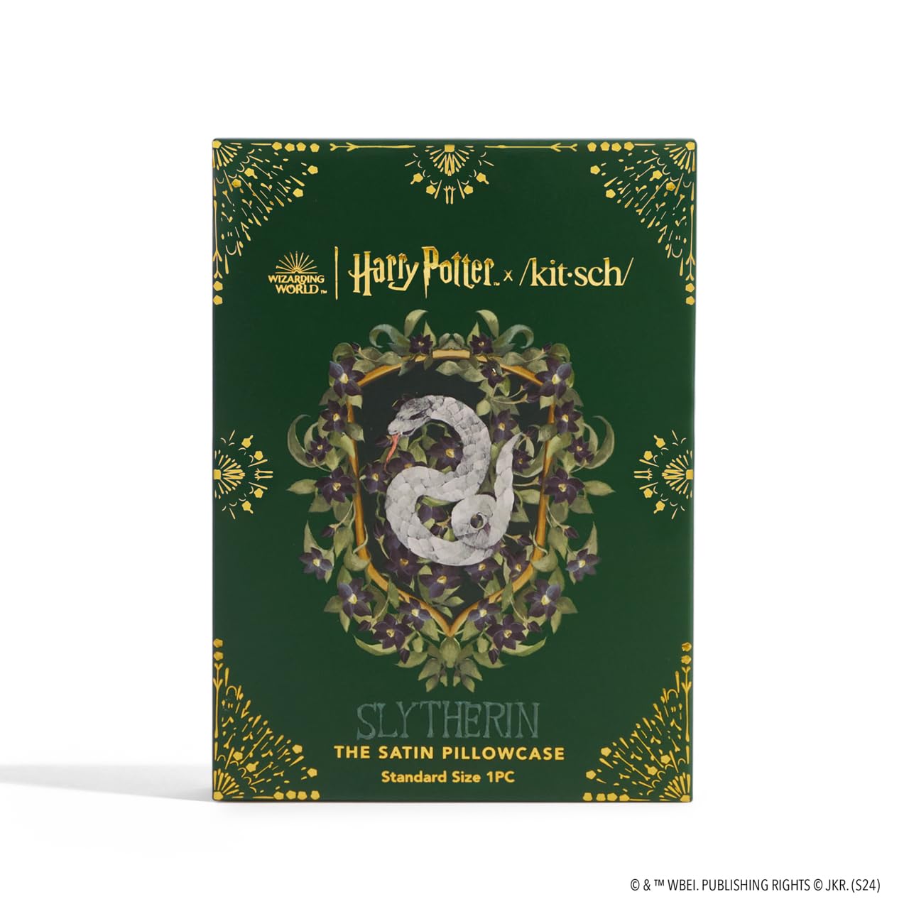 Foto 4 | Funda De Almohada Kitsch X Harry Potter Slytherin Satin Queen/standard - Venta Internacional.