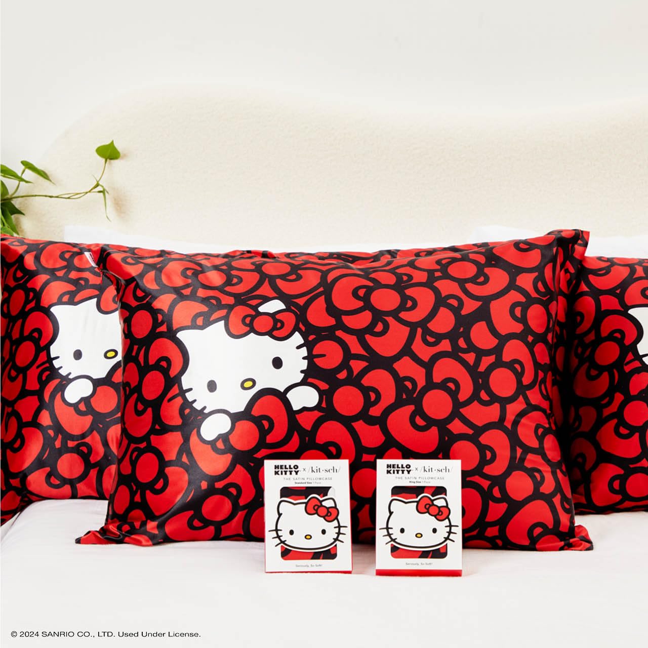 Foto 6 | Funda De Almohada Kitsch X Hello Kitty Sea Of Bows Satin Queen - Venta Internacional.