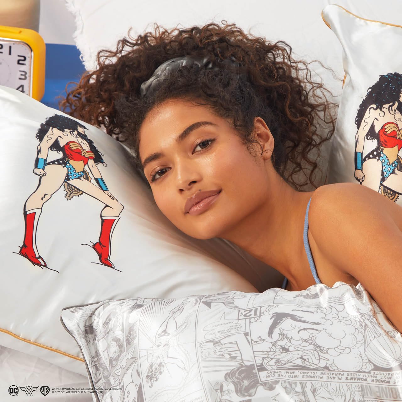 Foto 7 pulgar | Funda De Almohada Kitsch Wonder Woman Satinada Más Suave Que La Seda - Venta Internacional.