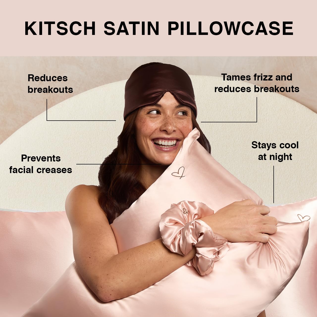 Foto 4 pulgar | Set De Cama Kitsch Nighttime Renewal Con Funda De Almohada Satinada - Venta Internacional.