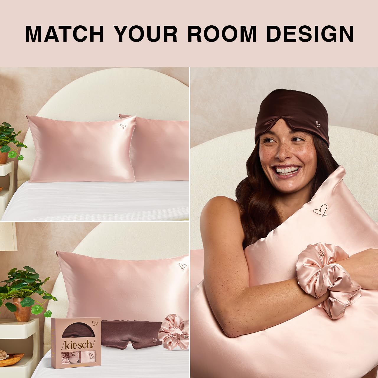 Foto 5 | Set De Cama Kitsch Nighttime Renewal Con Funda De Almohada Satinada - Venta Internacional.