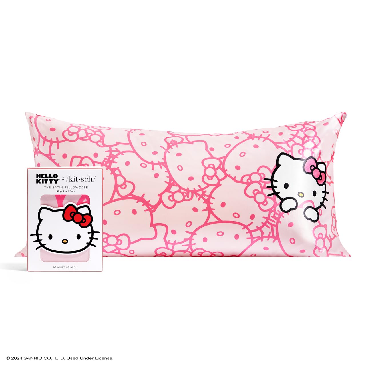 Foto 2 pulgar | Funda De Almohada Kitsch X Hello Kitty De Satén Para Almohada King Size - Venta Internacional.