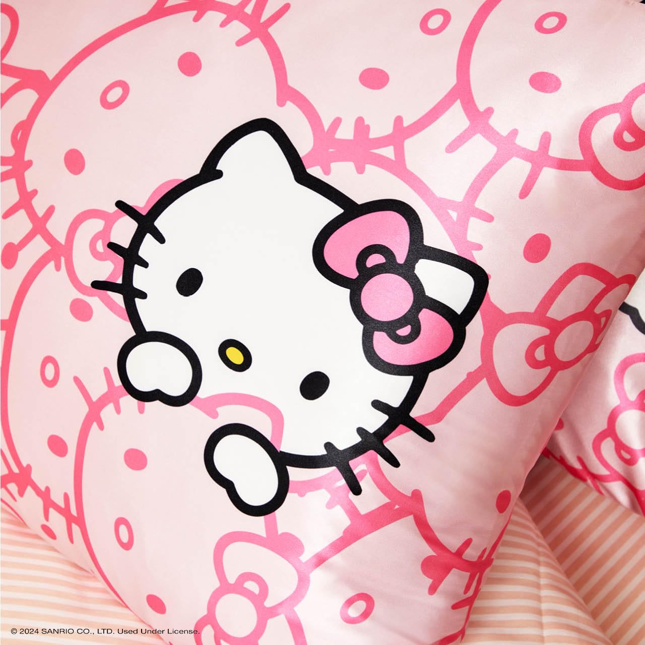 Foto 6 pulgar | Funda De Almohada Kitsch X Hello Kitty De Satén Para Almohada King Size - Venta Internacional.