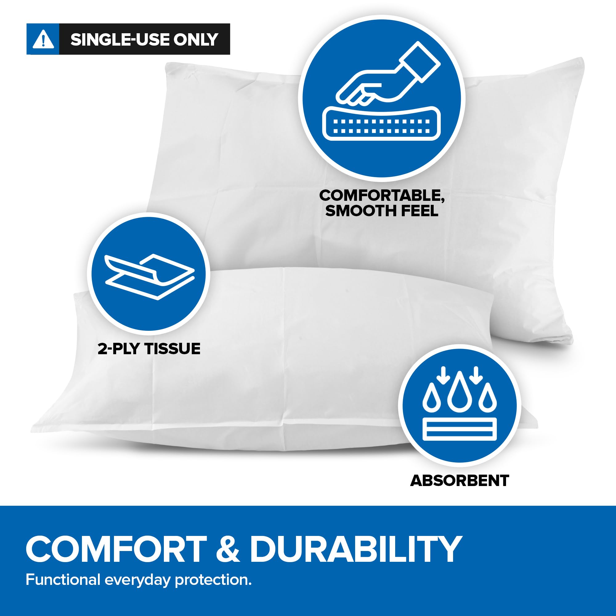 Foto 4 | Fundas De Almohada Desechables Stock Your Home, 100 Unidades - Venta Internacional.