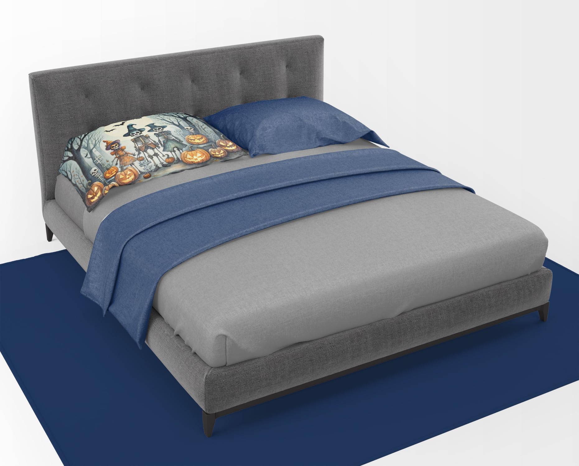 Foto 4 pulgar | Funda De Almohada Caroline's Treasures Calacas Skeletons Halloween - Venta Internacional.