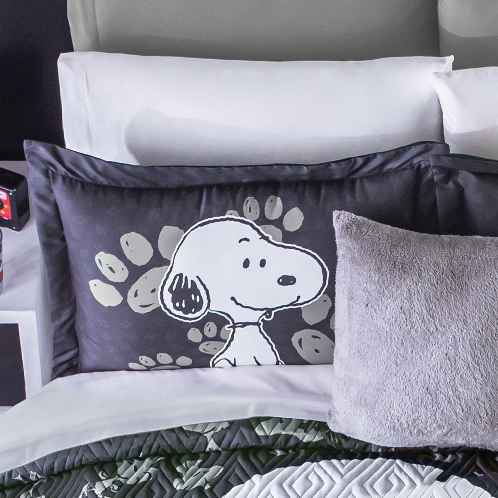 Foto 3 pulgar | Funda Decorativa Concord Snoopy Black Estándar
