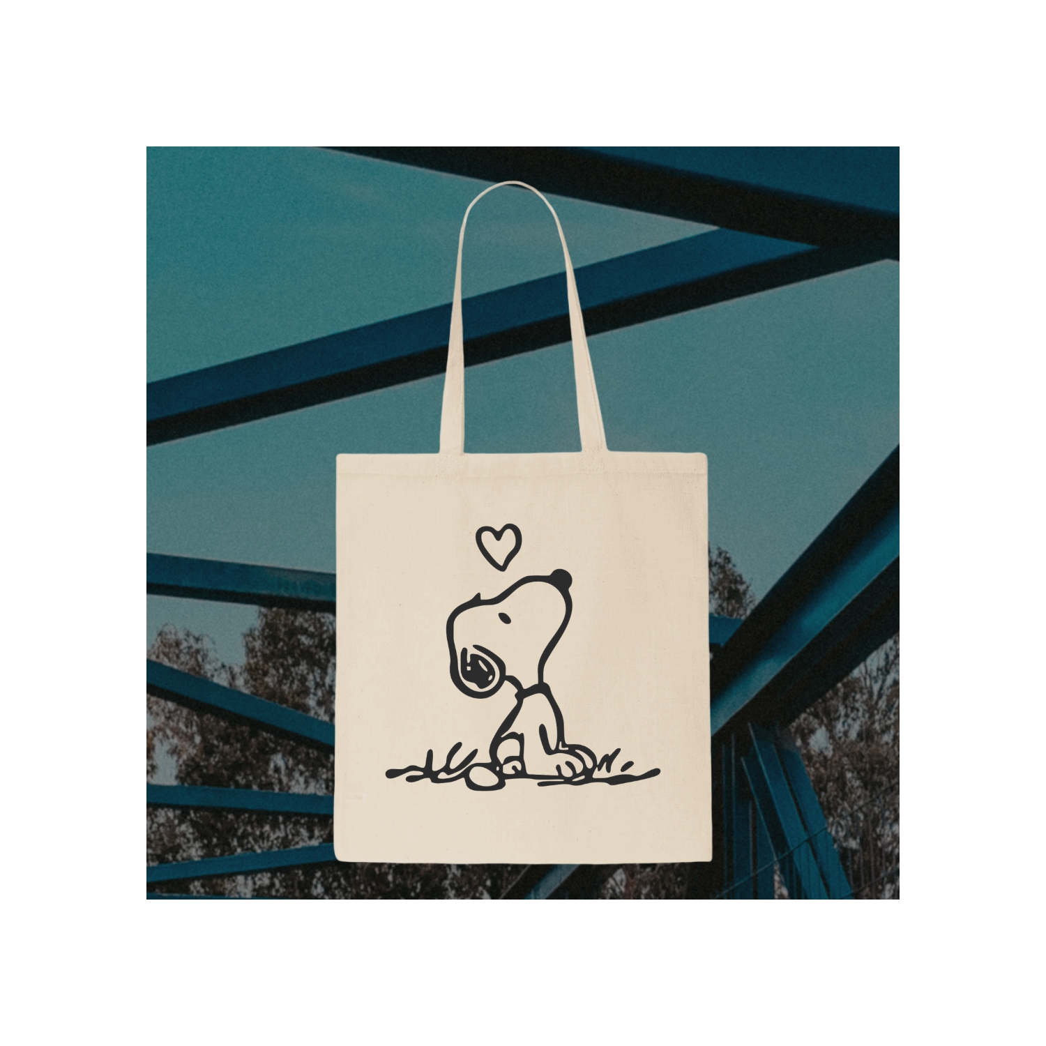 Foto 1 | Bolsa Snoopy 38 X 42 Cm 100% Algodón - Venta Internacional.