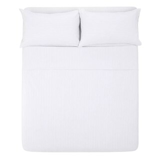 Foto 1 | Juego de Sábanas Malubero color Blanco 1800 Hilos Microfibra Grabada Ultra Suave Matrimonial