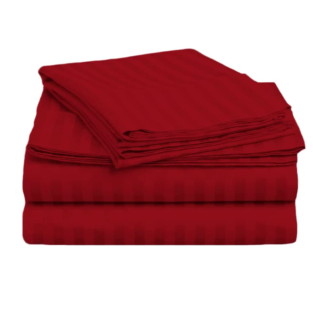 Foto 4 pulgar | Sábana Matrimonial y Fundas para Almohada Malubero color Rojo 4 Piezas
