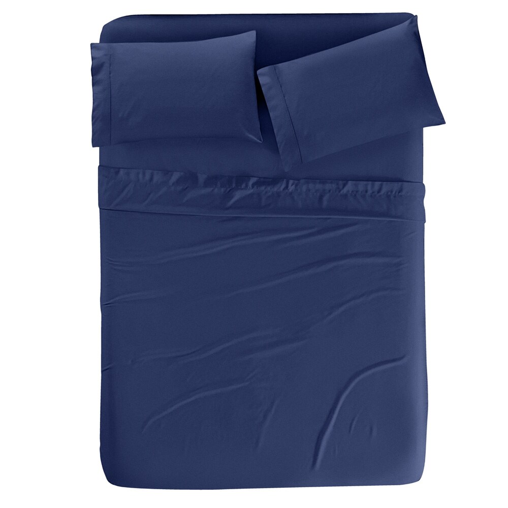 Juego de Sábanas Soul Matrimonial color Azul Marino Suave al Tacto $585