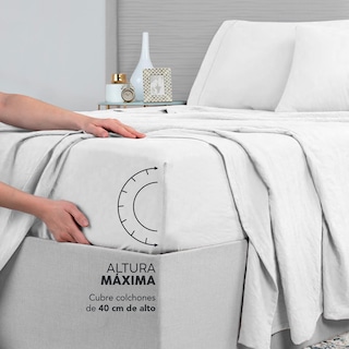 Foto 4 | Juego de Sabanas Elefantito Hogar Soul Matrimonial color Negro Suave al Tacto