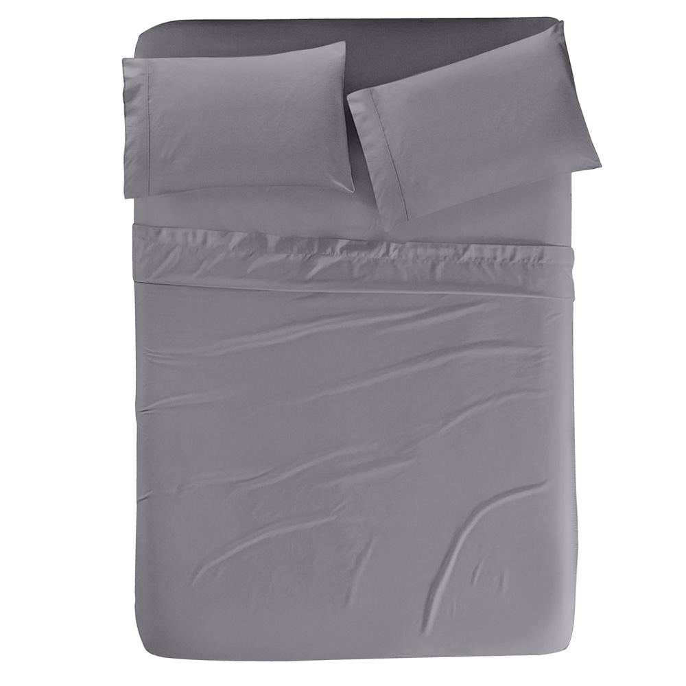 Juego de Sábanas Elefantito Hogar Soul King Size color Gris Suave al Tacto