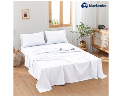 Foto 7 | Juego de Sabanas y Fundas Bluelander Queen Size Blanco