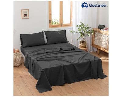 Foto 7 | Juego de Sabanas y Fundas Bluelander Queen Size Negro