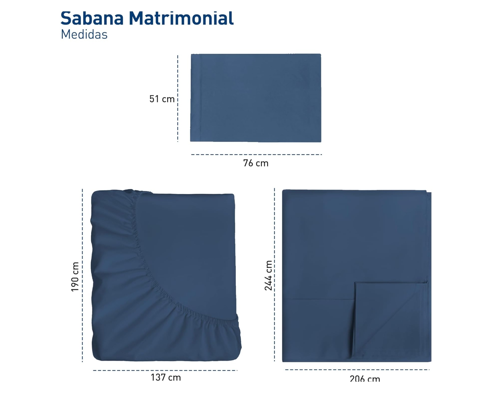 Foto 6 pulgar | Juego de Sábanas Matrimonial Bluelander Azul 4 Piezas 100% Poliéster de Microfibra Ultrasuave