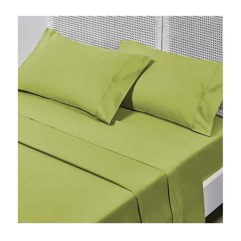 Foto 3 | Juego De Sábanas Okaeri De 200 Hilos, 4 Piezas, Color Verde, Juego De 2 - Venta Internacional.
