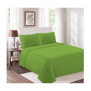 Foto 4 | Juego De Sábanas Okaeri De 200 Hilos, 4 Piezas, Color Verde, Juego De 2 - Venta Internacional.