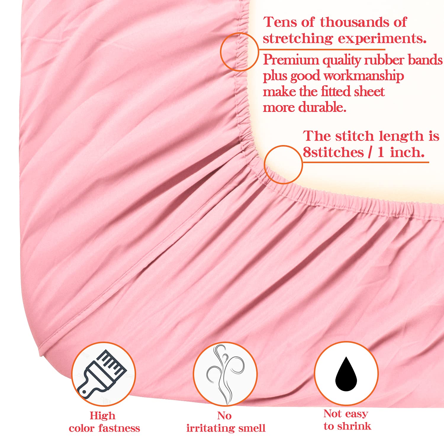 Foto 2 | Sábana Bajera Ajustable Ntbay De Microfibra Cepillada Con Bolsillo Profundo, Color Rosa - Venta Internacional.