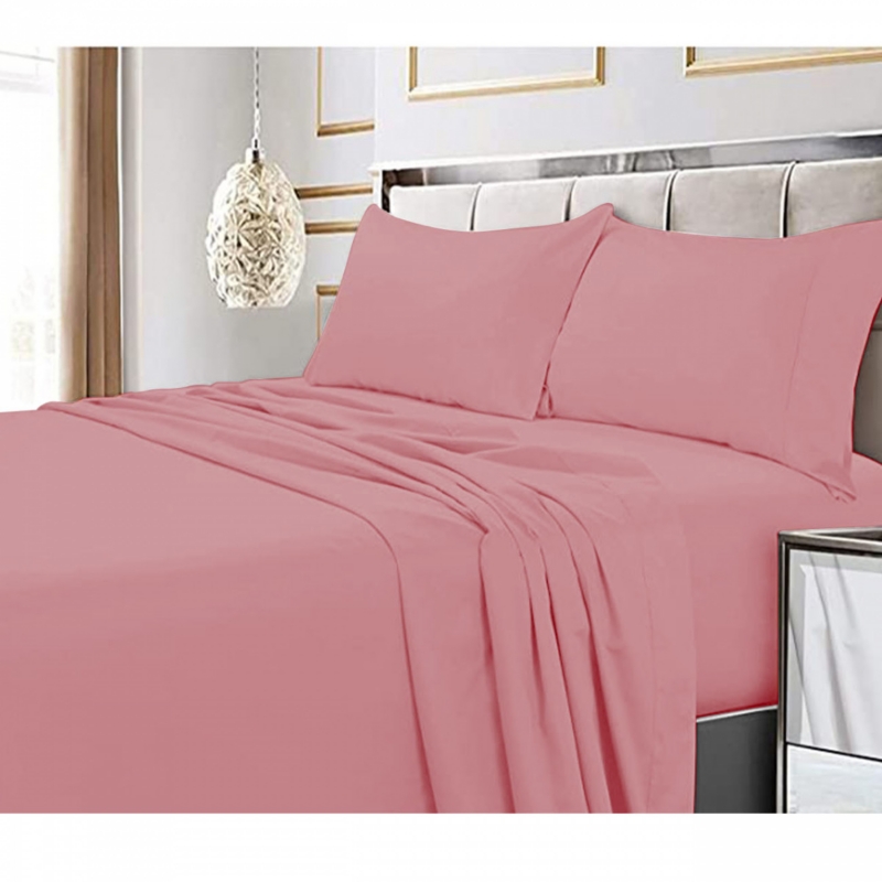 Foto 2 pulgar | Juego De Sábanas Savannah, Color Rosa Transparente, 2.0 Plazas, 144 Hilos, Tamaño Queen - Venta Internacional.