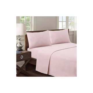 Foto 1 | Juego De Sábanas De Polialgodón De 2 Plazas Unicolor Rosa - Venta Internacional.