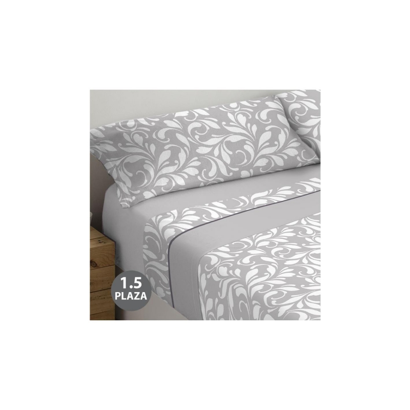 Juego De Sábanas Polar Ponza Grey-s0099a De 1,5 Plazas, Color Polar Sheave - Venta Internacional.
