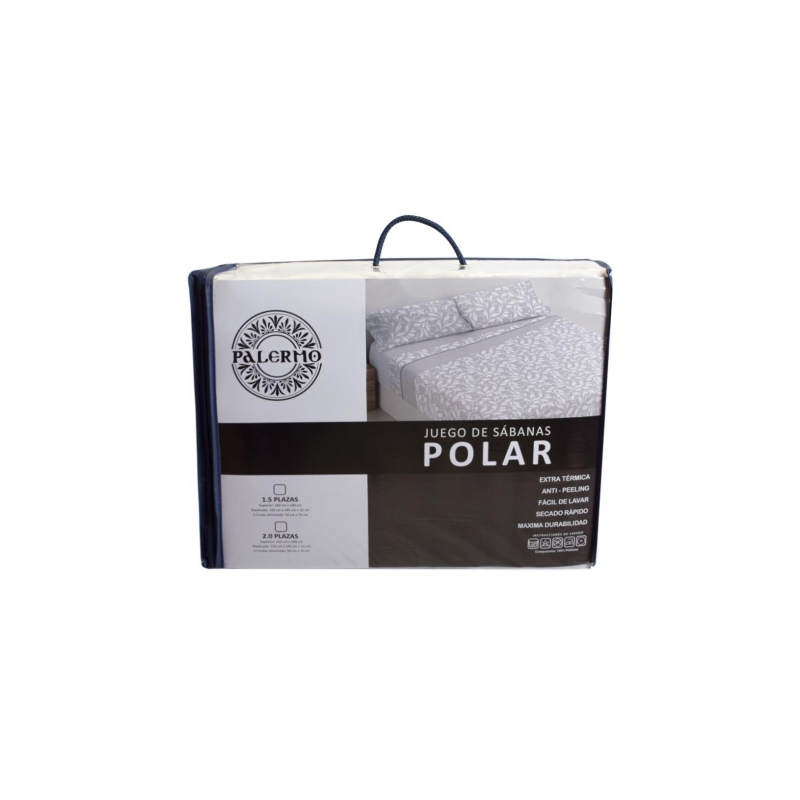 Foto 6 pulgar | Juego De Sábanas Polar Ponza Grey-s0099a De 1,5 Plazas, Color Polar Sheave - Venta Internacional.