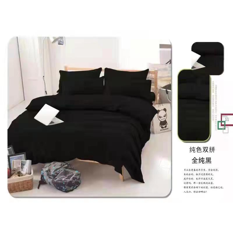 Foto 2 pulgar | Juego De Sábanas Para 2 Asientos, 50% Algodón Y 50% Poliéster, Color Negro Con Fundas De Almohada - Venta Internacion