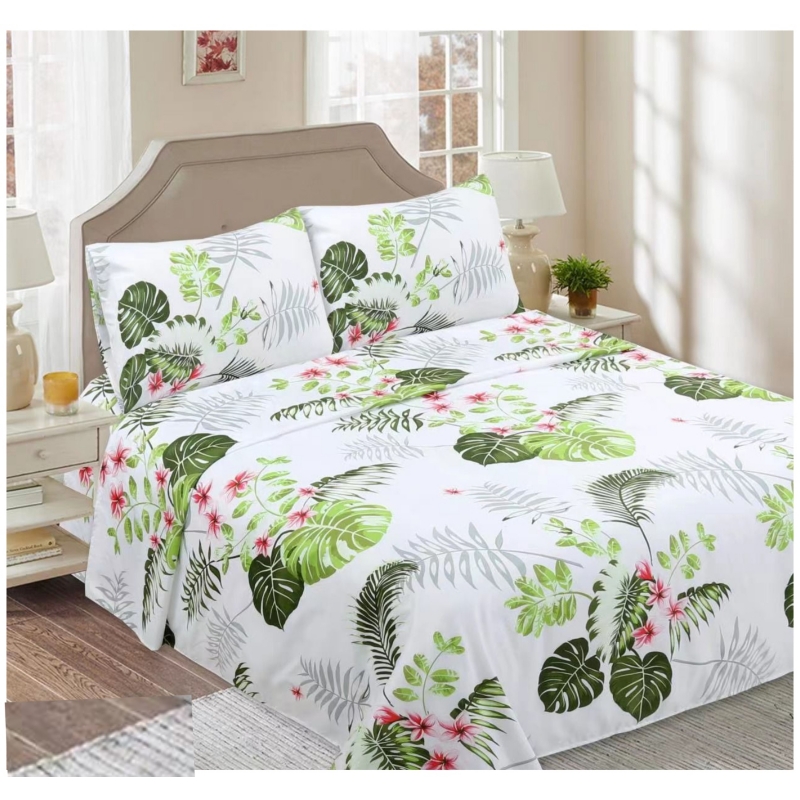 Juego De Ropa De Cama Savana 2 White Plaza, 100% Algodón Orgánico, 4 Piezas - Venta Internacional.