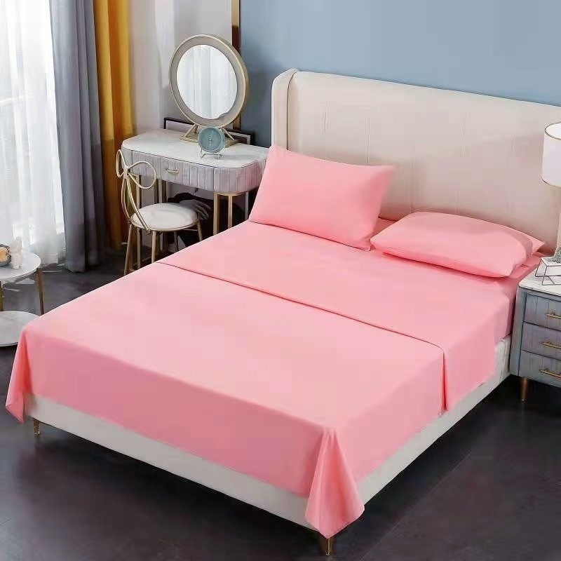 Juego De Sábanas King Size, 200 Hilos, Poliéster Y Algodón, Color Rosa - Venta Internacional.
