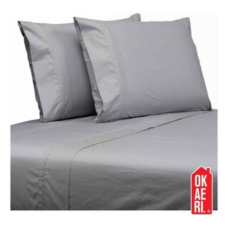 Foto 3 | Juego De Sábanas Okaeri De 200 Hilos, 4 Piezas, Gris, 2 Asientos - Venta Internacional.