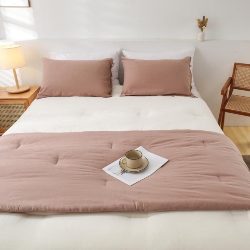 Juego De Ropa De Cama, 2 Fundas De Almohada Rosas De 70 X 50 Cm Y Sábana De 70 X 210 - Venta Internacional.