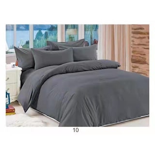 Foto 1 | Juego De Sábanas De 2 Plazas, Color Gris, 50% Algodón/ 50% Poliéster, Con Fundas De Almohada - Venta Internacional.