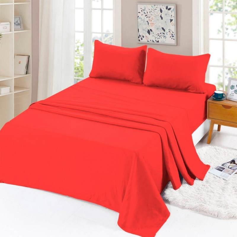 Juego De Sábanas Polar Saves 2.5 Places (king), Color Rojo, Otoño-invierno - Venta Internacional.