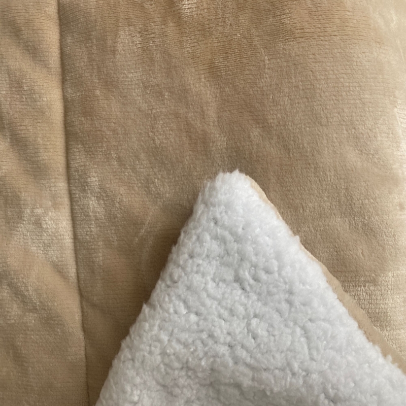 Foto 4 pulgar | Manta Sherpa De 1,5 Plazas, Color Beige, Plisado, Chiporro, Con Fundas De Almohada - Venta Internacional.
