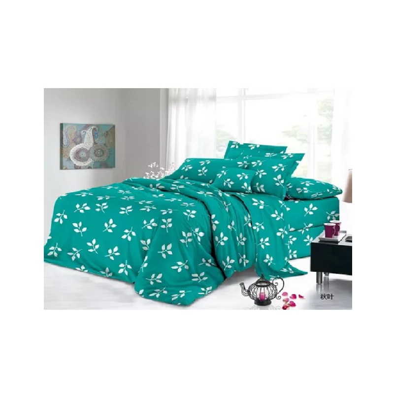Juego De Sábanas De 200 Hilos, 2 Fundas De Almohada, Turquesa Y Blanca Lea - Venta Internacional.
