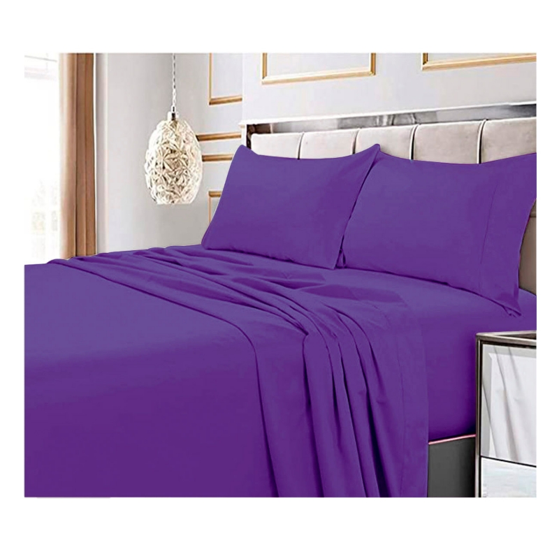 Foto 1 | Juego De Sábanas Purple Sabana De 1,5 Plazas, 50% Algodón/ 50% Poliéster - Venta Internacional.