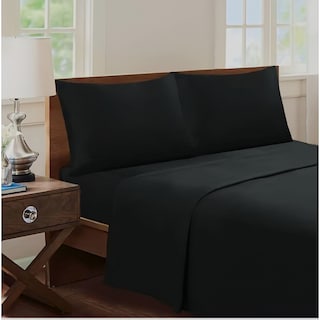 Foto 1 | Juego De Cama Con 2 Fundas De Almohada Tamaño King, Color Negro - Venta Internacional.