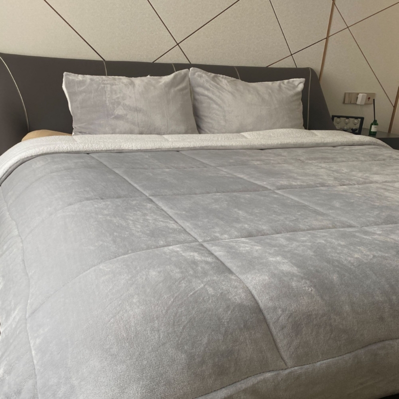 Foto 3 pulgar | Colcha Sherpa Chipror, 1 1/2, Gris, 160 X 230 Cm, Más Almohada - Venta Internacional.