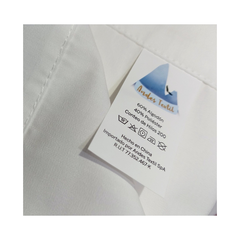 Foto 2 | Juego De Sábanas White Lisa De 200 Hilos, 100% Algodón, Un Cuadrado - Venta Internacional.
